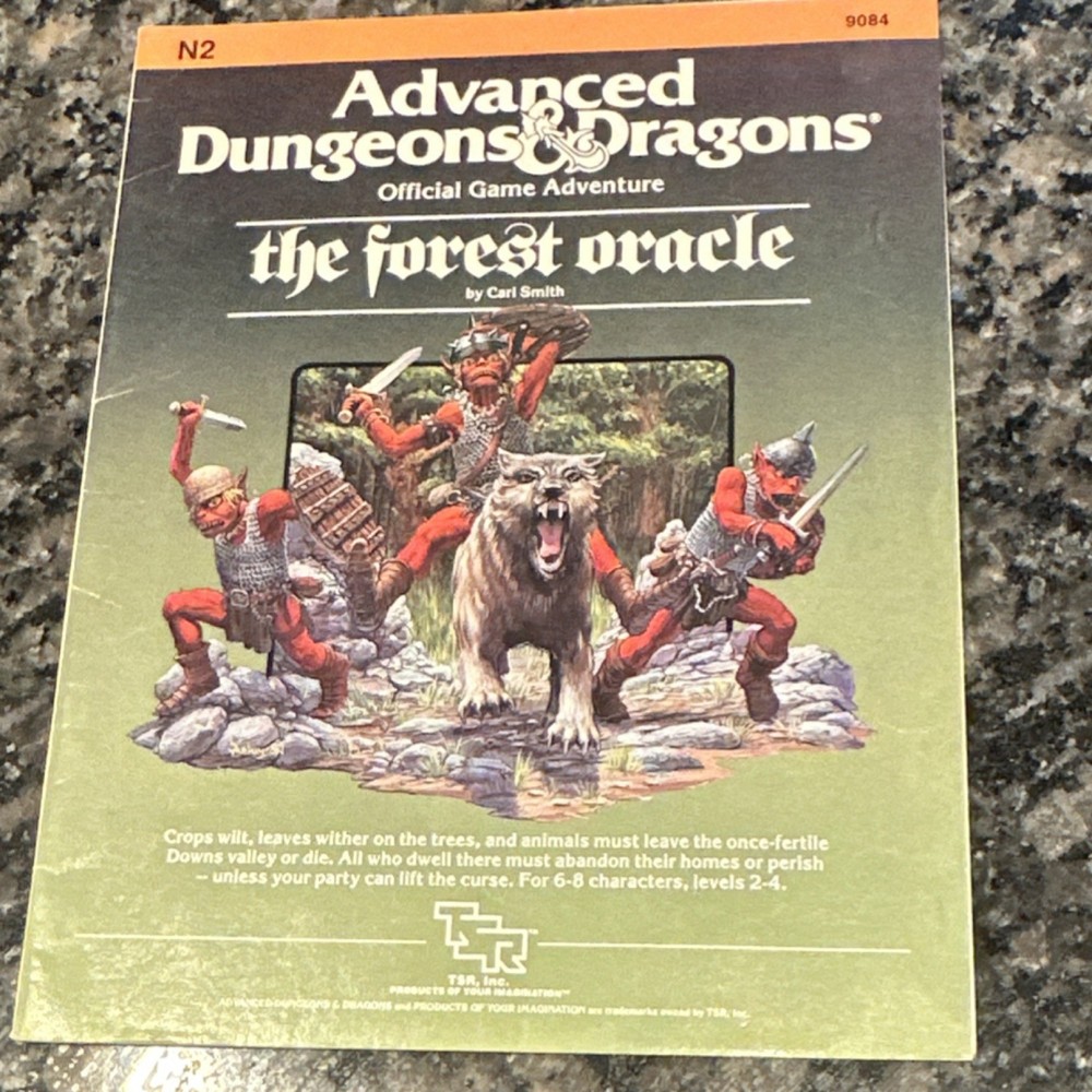 TSR Dungeons & Dragons N2 The Forest Oracle 9084 Adventure Module 1982