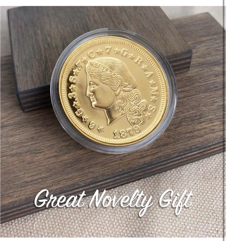 American Coin Treasures 1879 P Stella Flowing Hair Gold Piece $4 #5