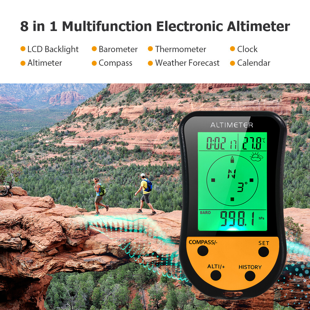 Electronic Digital Altimeter 8 in 1 Multifunction LCD Backlight K7Z7