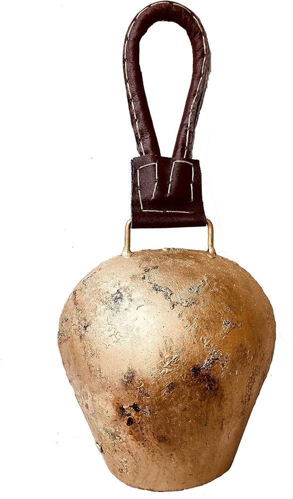 5in Rustic Decorative Cowbell Leather Strap