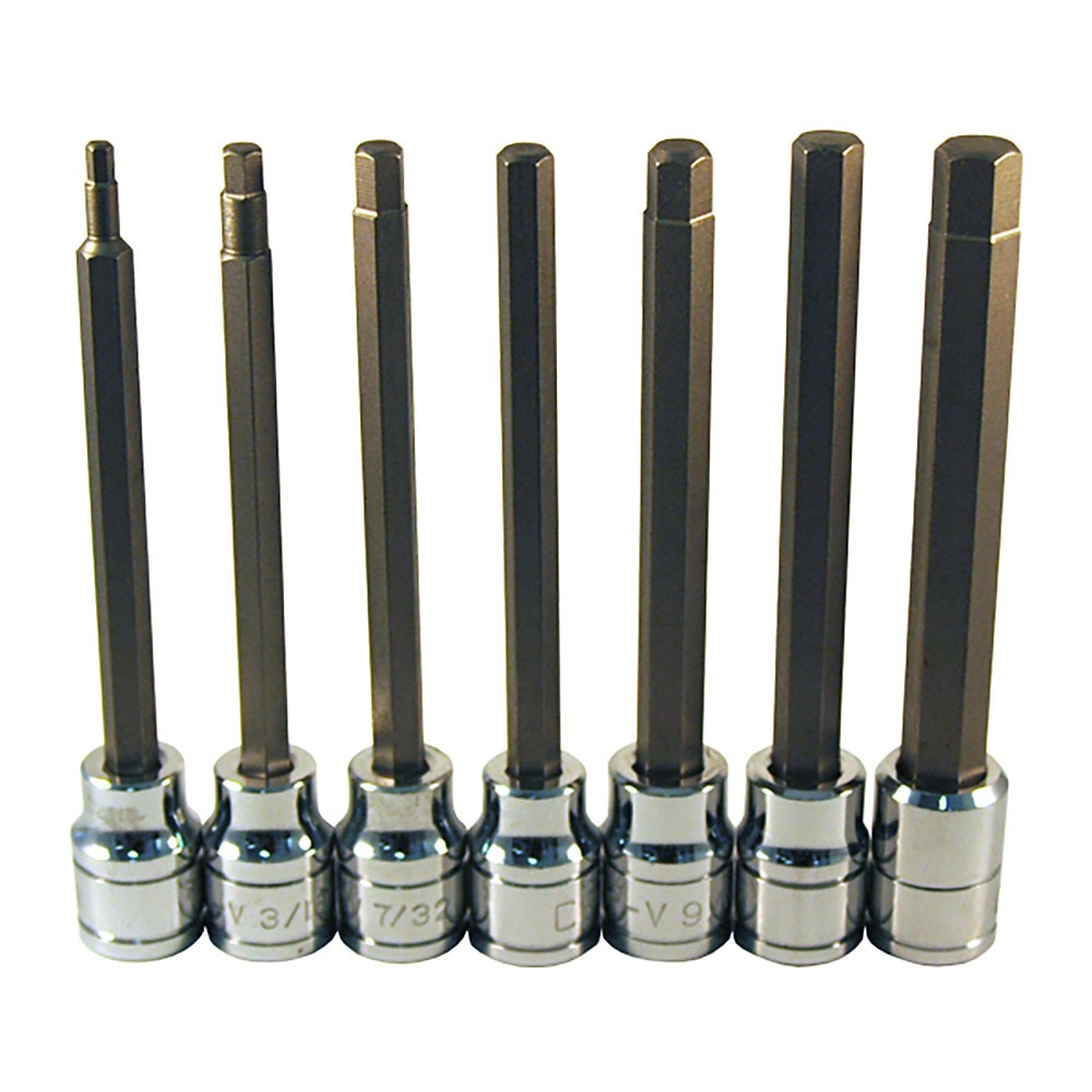 7 Pc. 4.5" Long SAE Hex Bit Socket Set 13786 ATD 0 Silver Sockets, Ratchets &