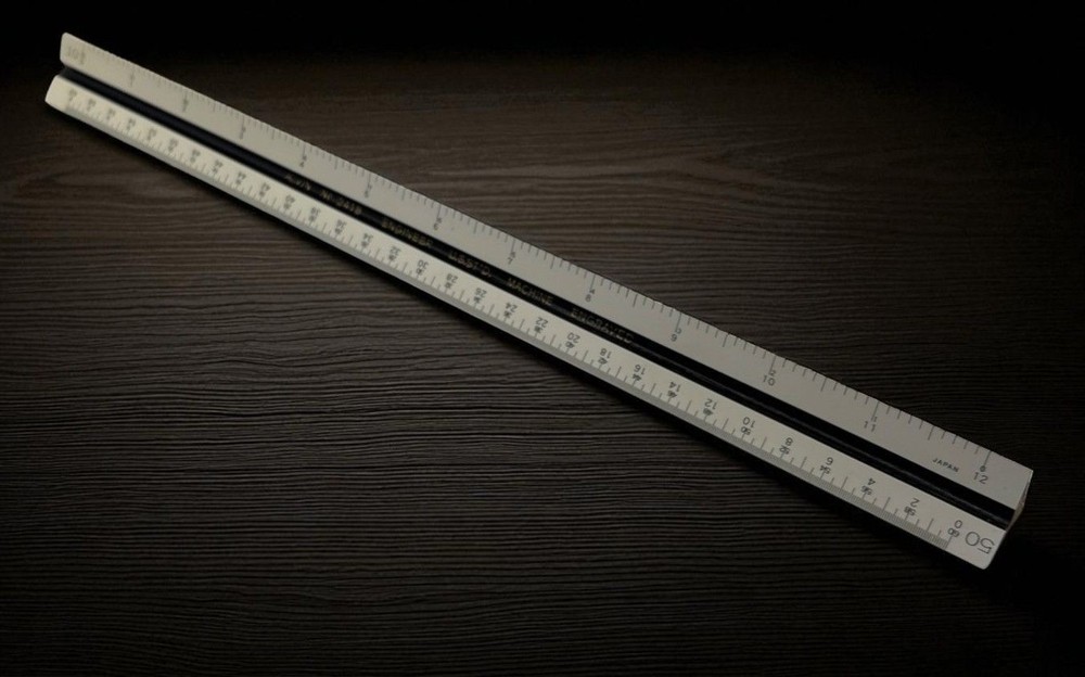 Alvin 241B Triangular Drafting Ruler 12 Inch Engineer Scale