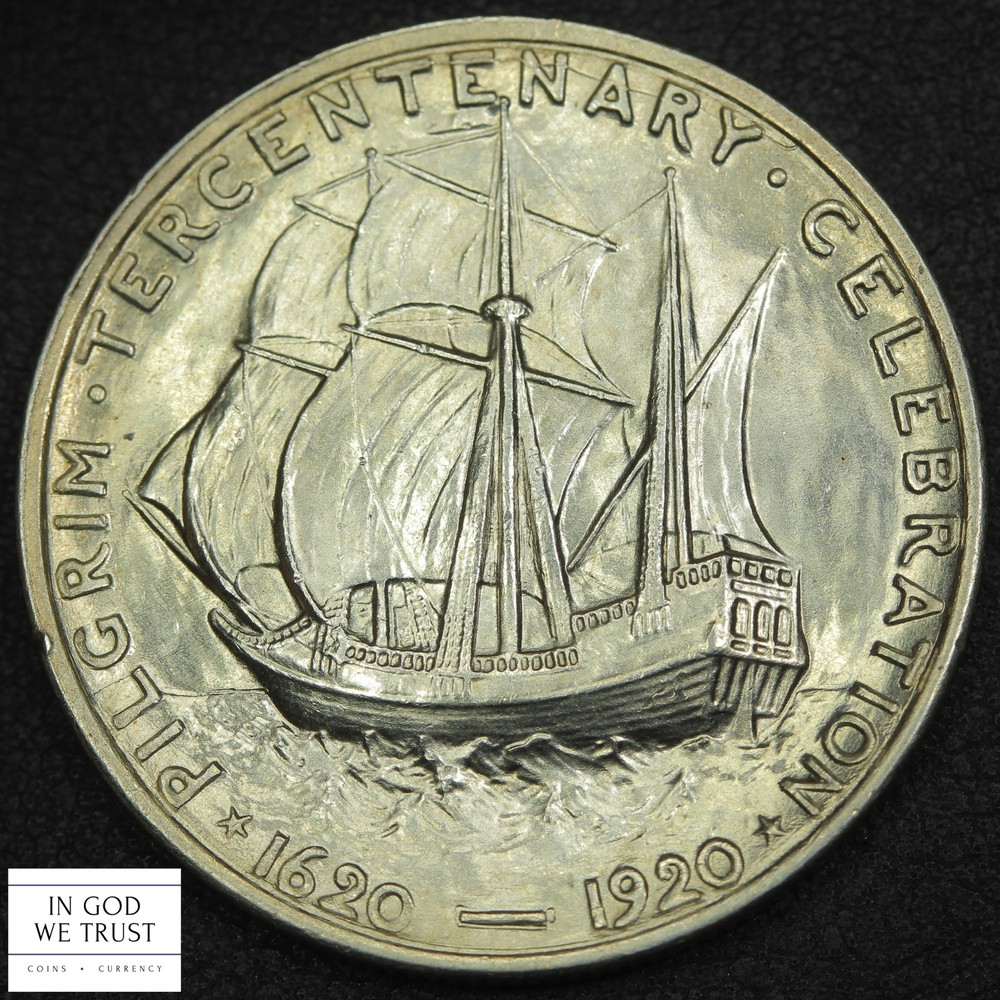 1920 Pilgrim Commemorative Silver Half Dollar 50C (MS UNC)