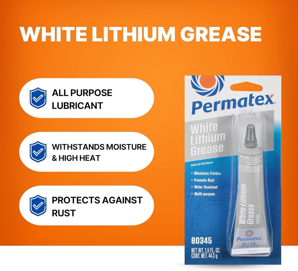 80345 White Lithium Grease, 1.5 oz.
