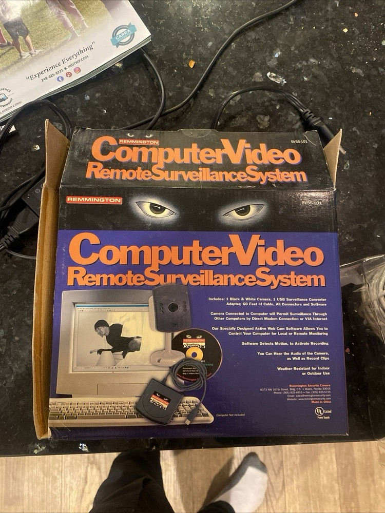 Computer Surveillance Video/Camera Remote Security System BVSS-101  B/White