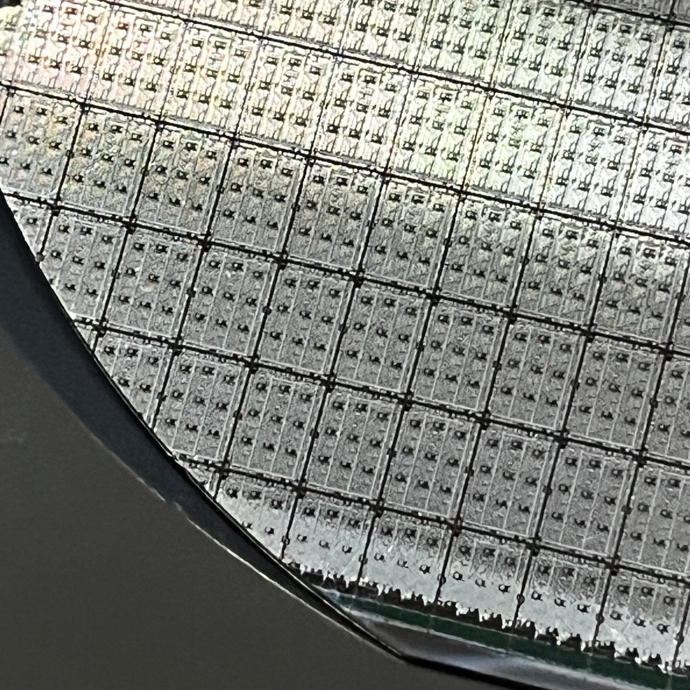 4 Inch Silicon Wafer With Dotted, Rectangular Die, As Pictured