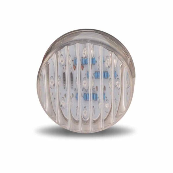 2" CLEAR AMBER RIBBED LED MARKER LIGHT