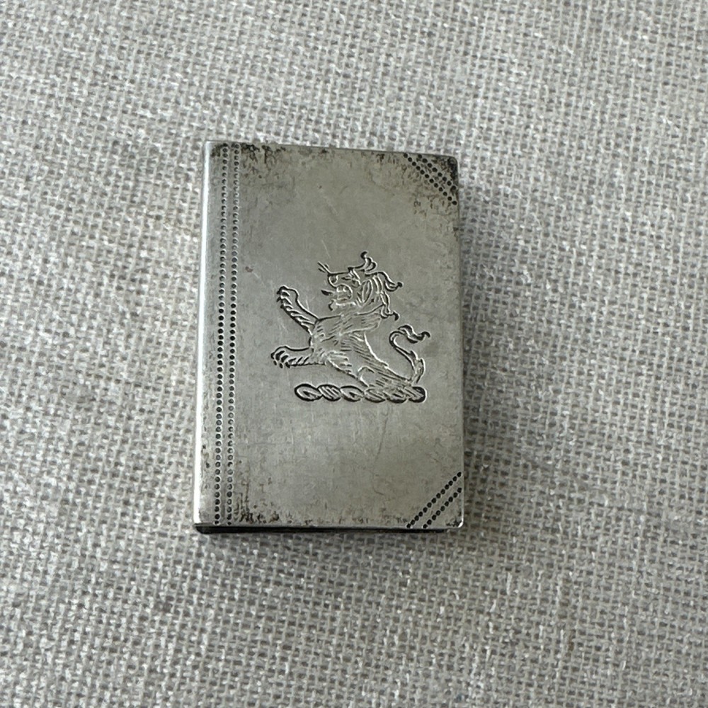 Antique  Silver Matchbox Sleeve/Case