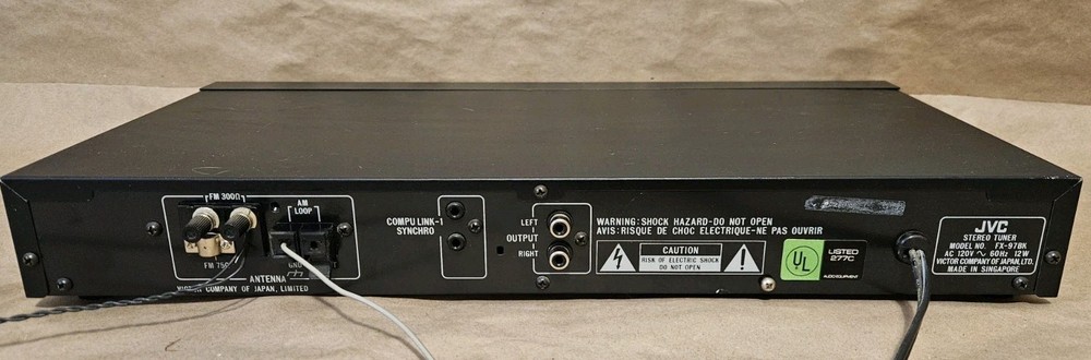JVC FX-97 - Computer Controlled AM FM Stereo Tuner Component W/ Antenna Loop