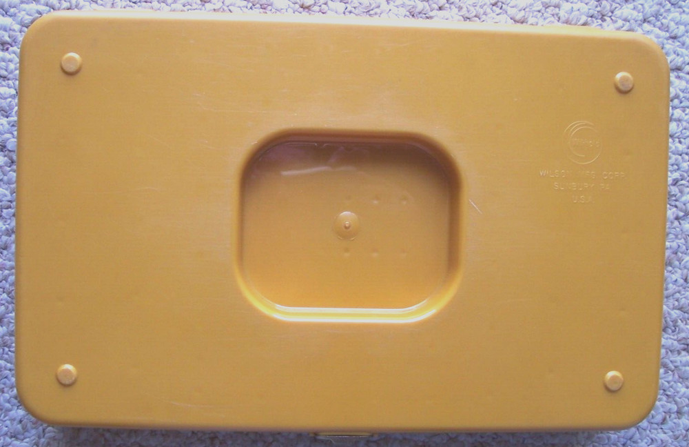 WILSON WIL-HOLD Plastic Sewing Box Thread Storage Caddy Yellow