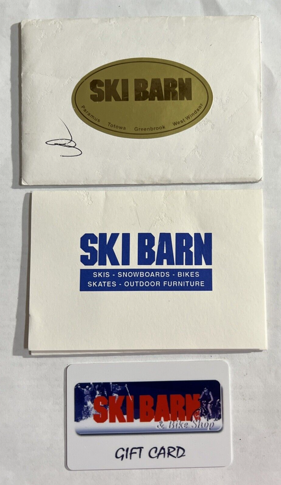 $20 Ski Barn Gift Certificate NJ Stores