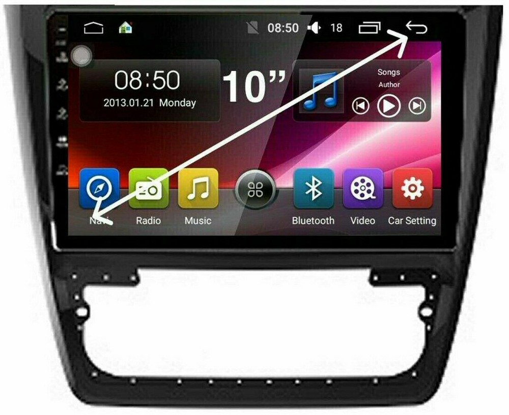 SKODA YETI 2011-14 GPS B/TOOTH STEREO HEAD UNIT APPLE CARPLAY ANDROID AUTO +CAM