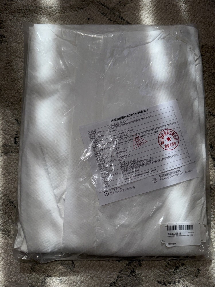 Disposable Isolation Coverall Size XL