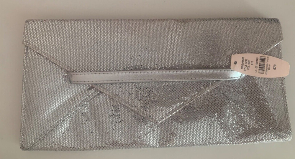 Victorias Secret Clutch Sequins silver nwt