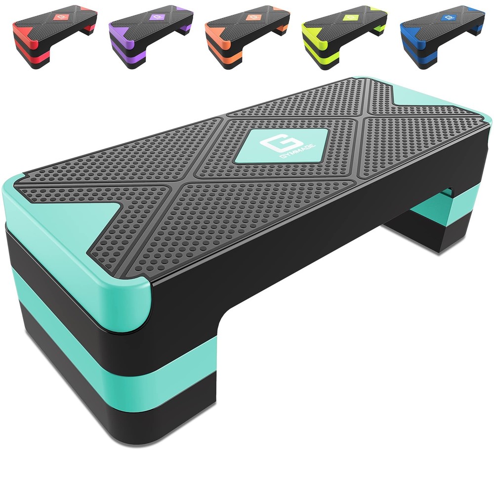 Aerobic Exercise Stepper - Adjustable Workout Platform, 26.5" Step Deck with ...