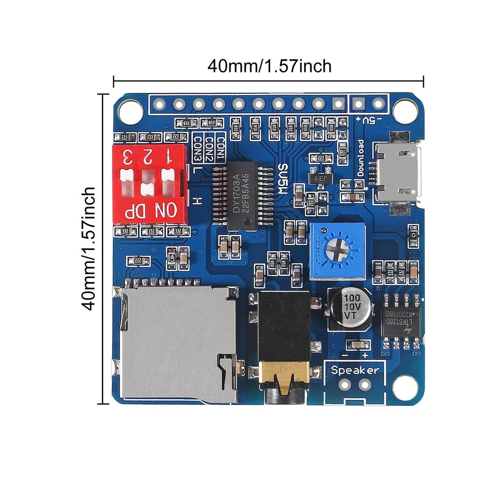 4 PCS DY-SV5W MP3 Voice Playback Module IO Trigger UART Serial Adapter