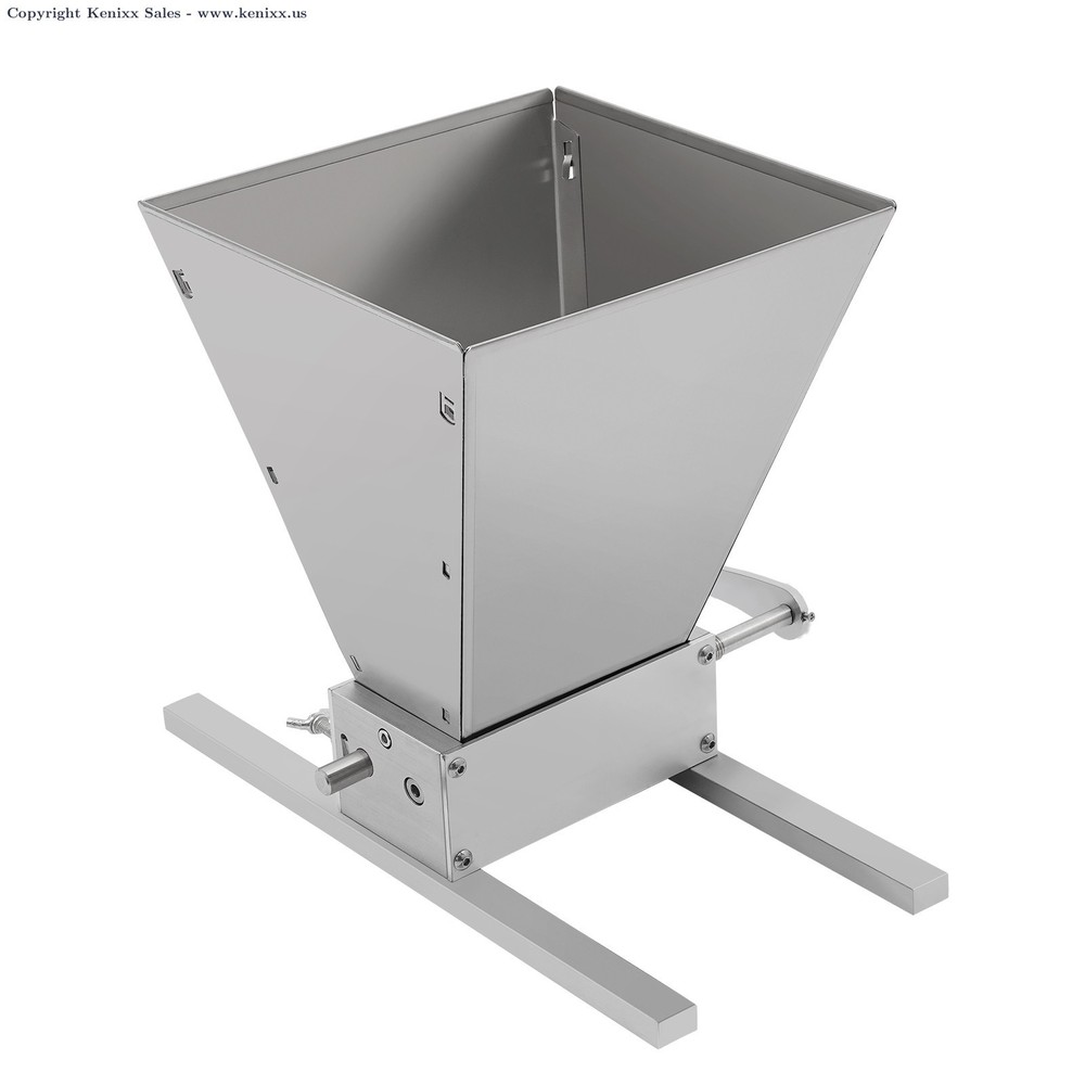 2 Rollers Malt Mill - Adjustable Grain Crusher for Home Brewing