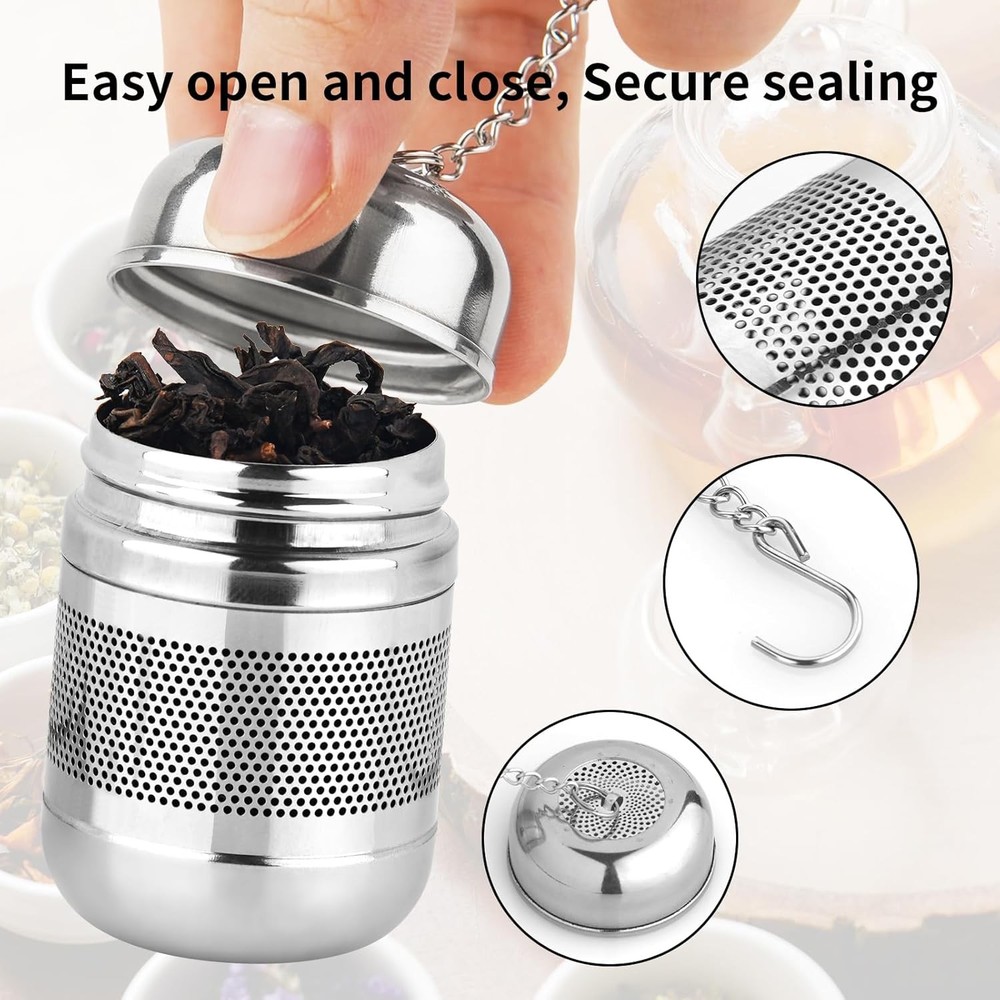 2PCS Tea Infuser Strainer - Stainless Steel Strainers for Loose Leaf Sliver