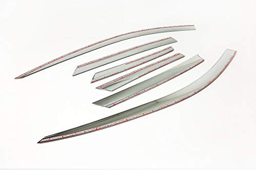 Chrome Side Window Deflector Rain Guards 6p E014