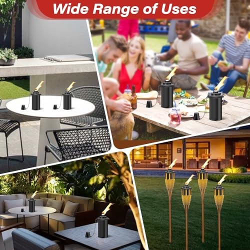 Pack Torch Replacement Canisters, 1oz Bamboo Lantern Refillable Torches, 6