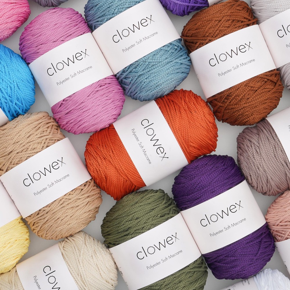 191 Yards 2.5-3mm Polyester Soft Macrame Cord Turkish Polyester Rope Yarn