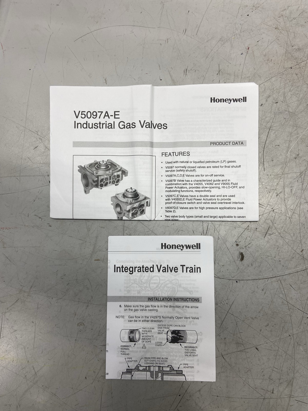 Honeywell Gas Valve Large Body Valve Train V5097C1018/U