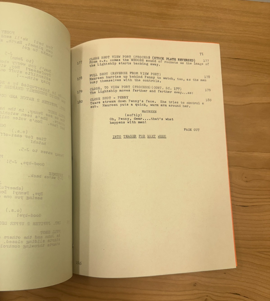 1960s Lost in Space The Haunted Lighthouse Production Script Irwin Allen Sci Fi