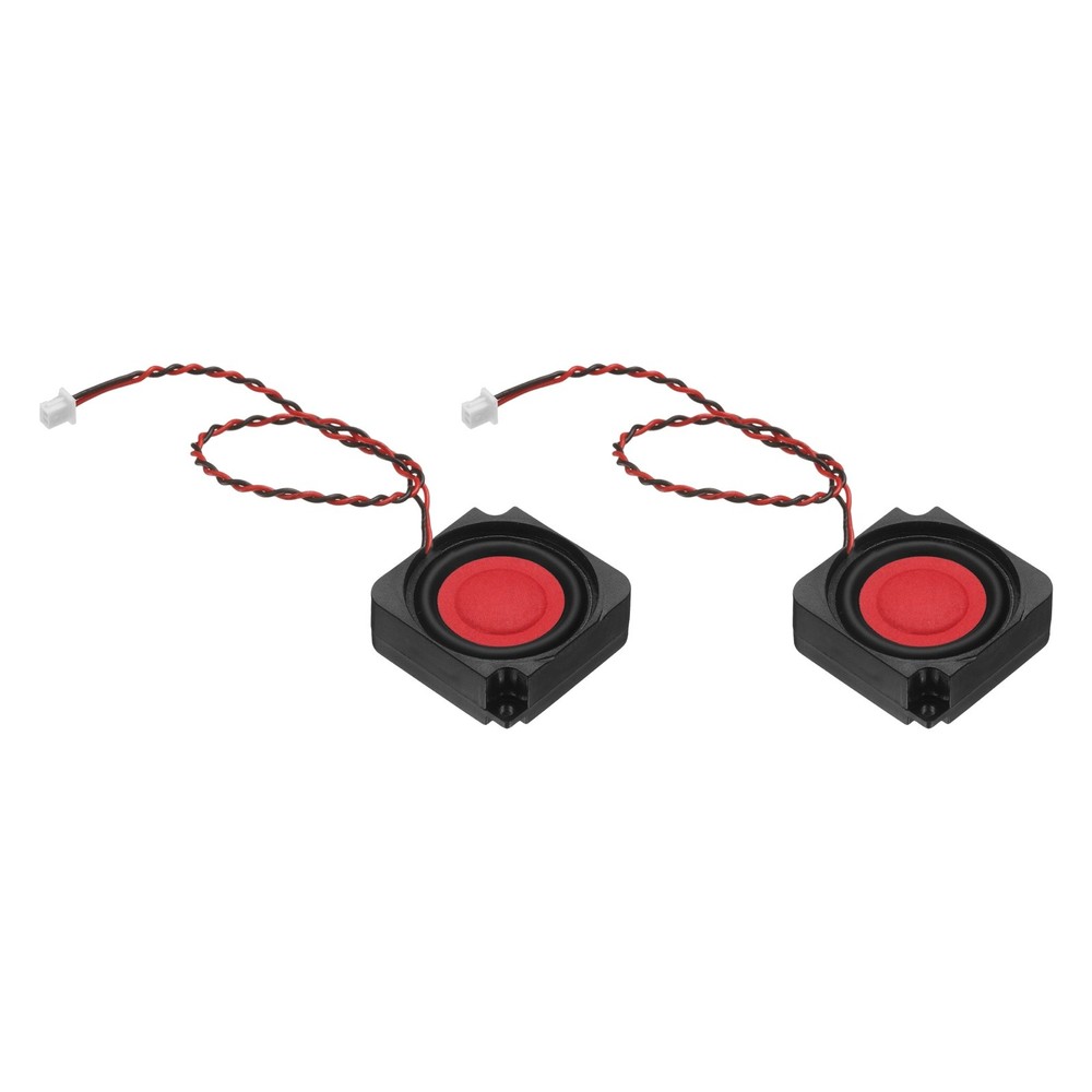 2W 8Ω Mini Speaker, 2PCS Full-Range Portable Micro Loudspeaker, Black Red
