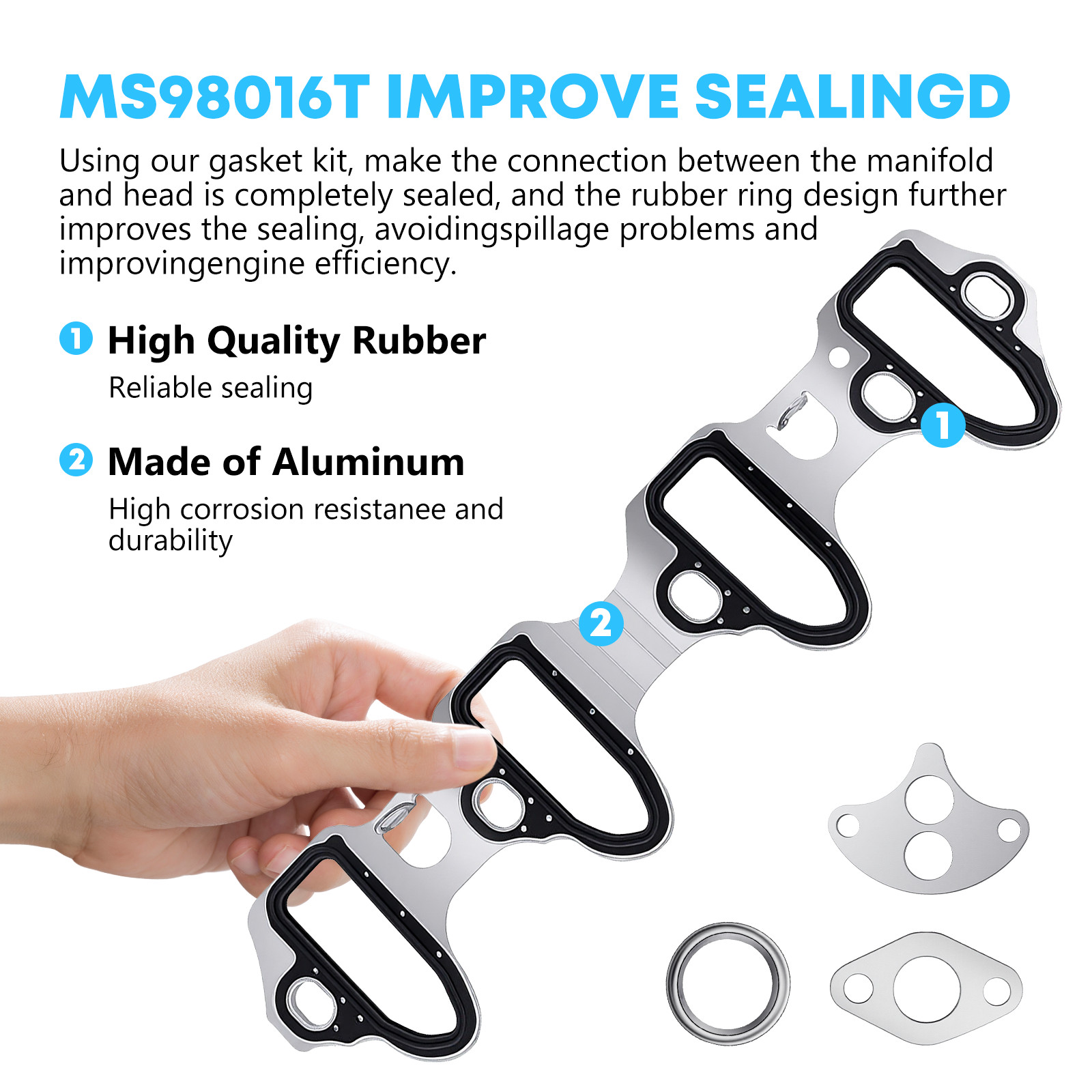 Fel-Pro Intake Manifold Gasket Set MS 89060413 for Chevy GM LS 5.3L 4.8L 6.0L 6.