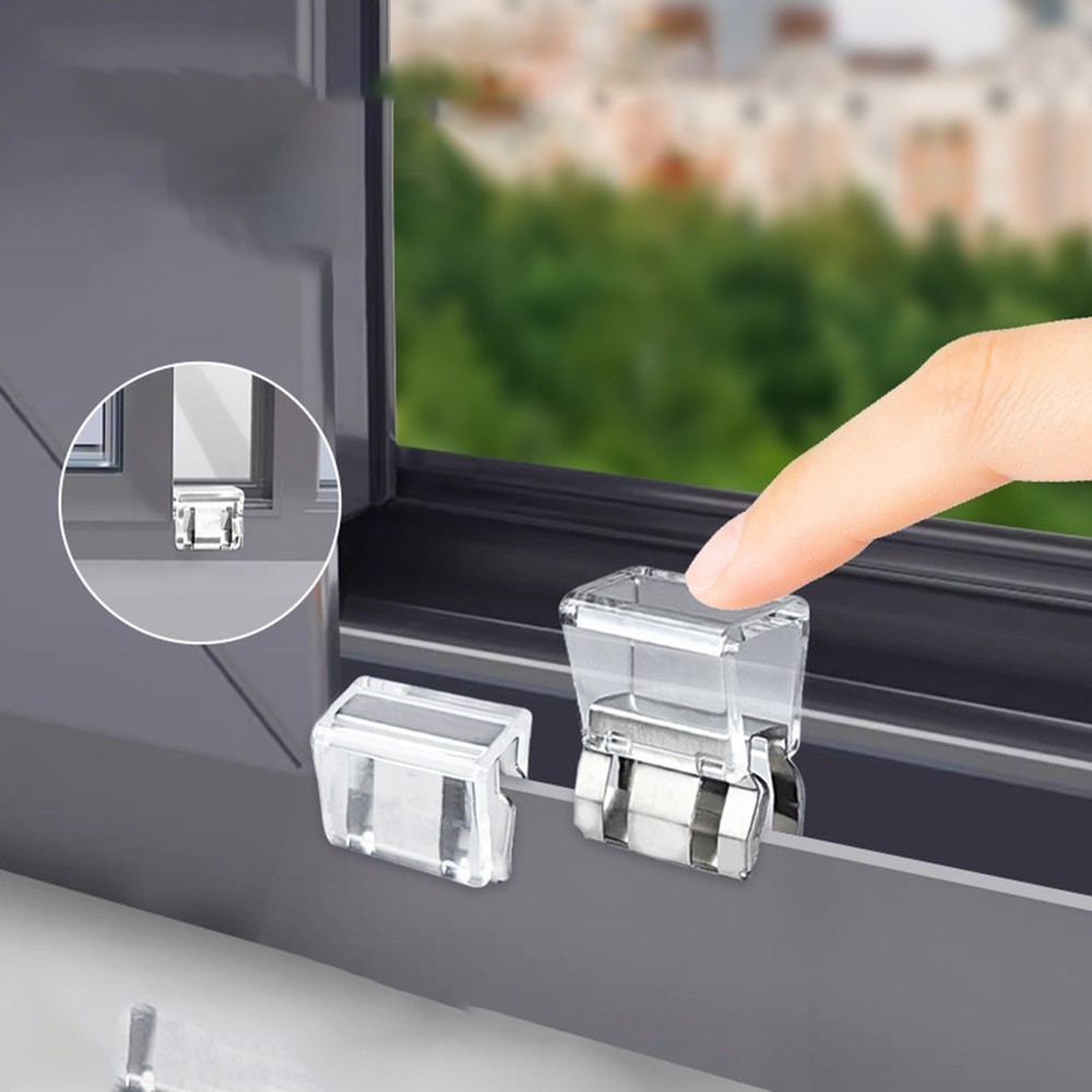 10PCS Window Stopper Clips for Effective Window Security and Safety Features