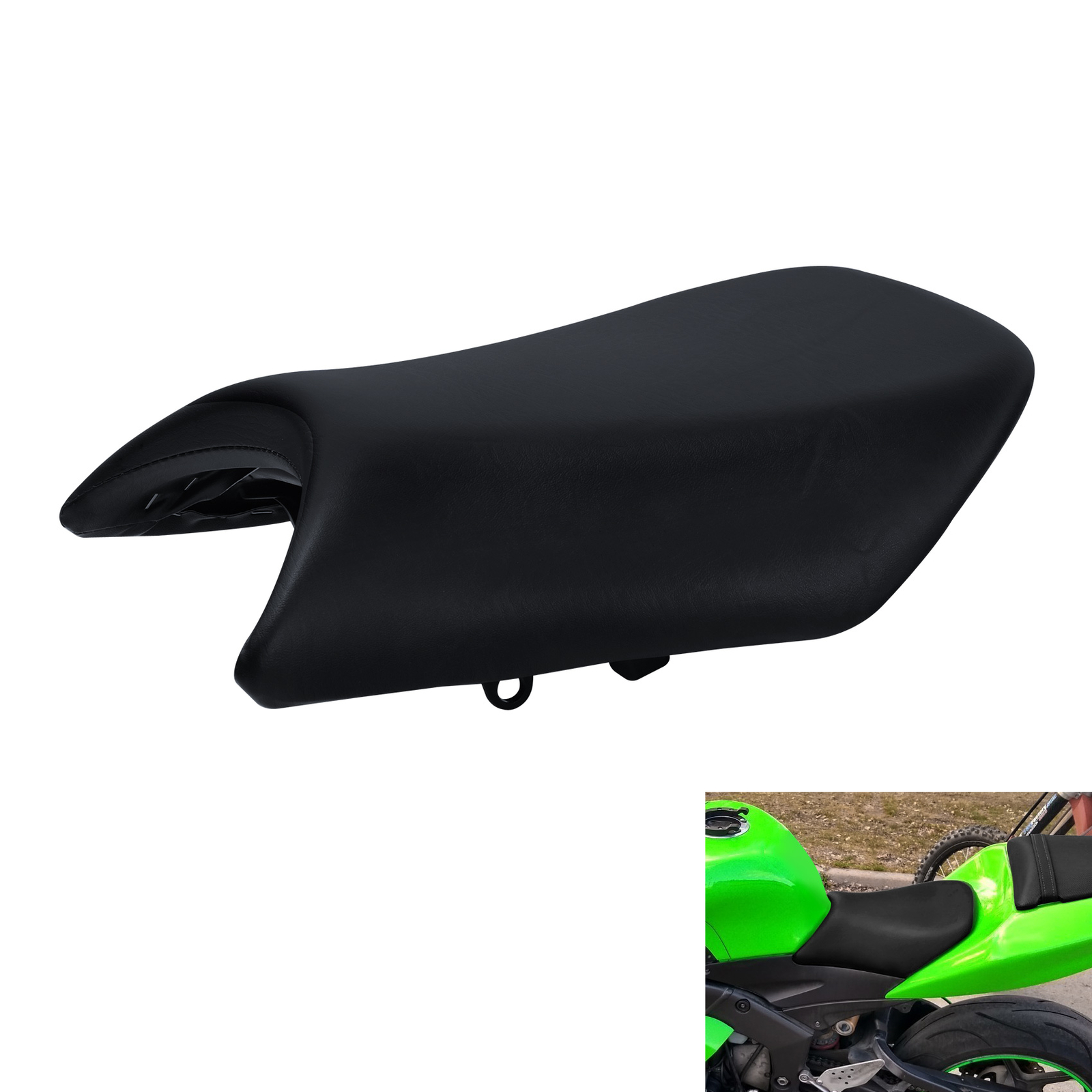 Driver & Passenger Seat Fit For Kawasaki Ninja ZX6R ZX600 ZX636 2005-2006 Black