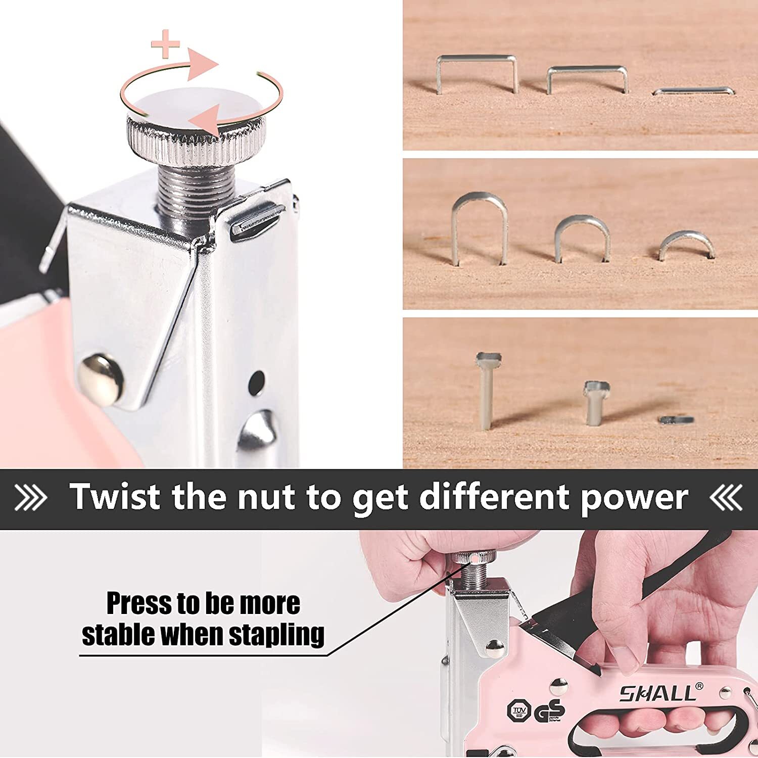 SHALL Heavy Duty 3 In 1 Hand Staple Gun Tacker With 3000 Staples Hand Tool Kit