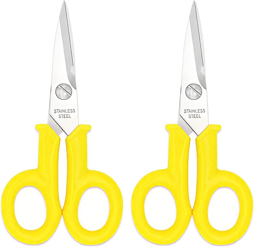 Small Scissors 2 Pack All Purpose 6 Inch Heavy Duty Scissors with Power Notch...