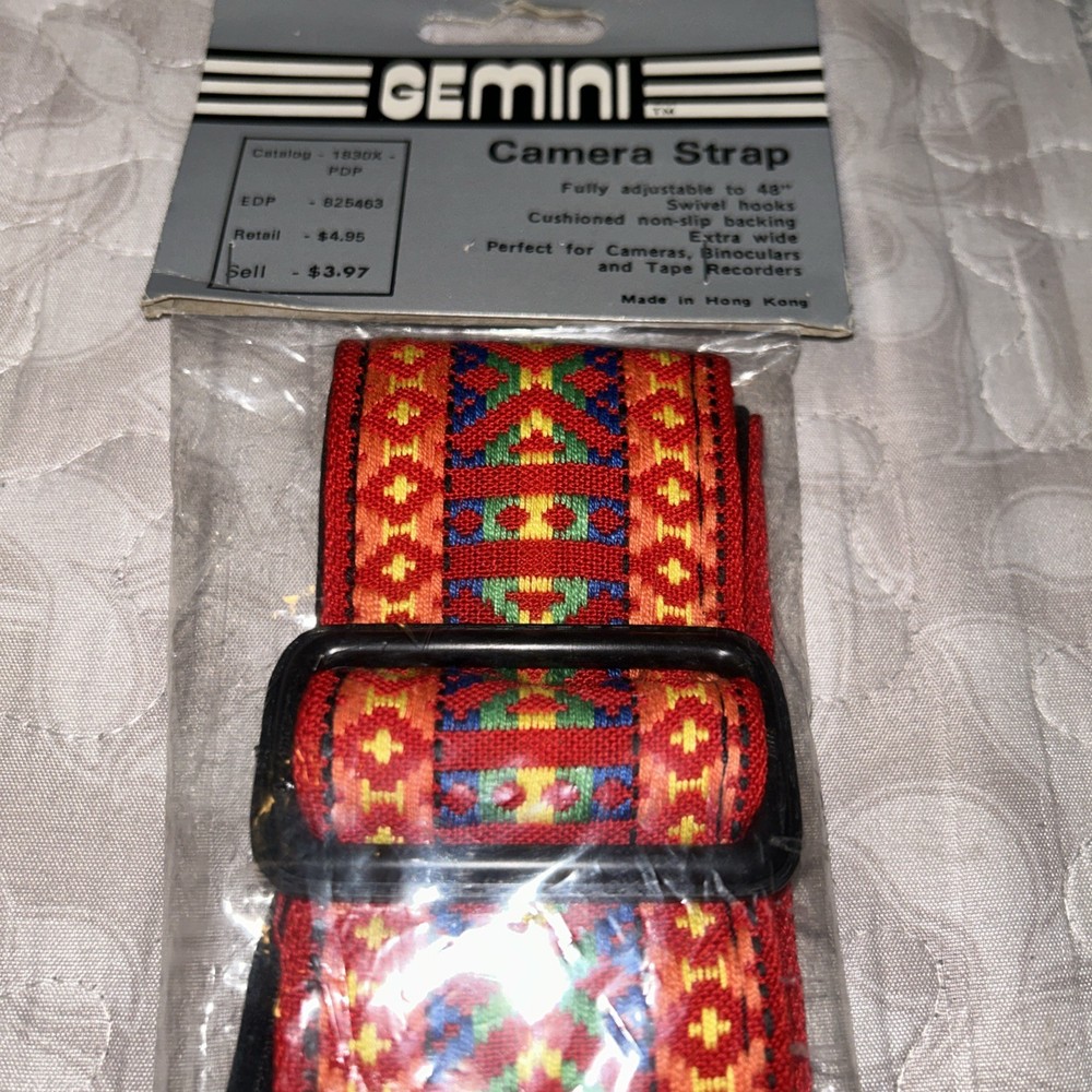 Vintage Gemini Camera Strap Fully Adjustable Swivel Hooks New