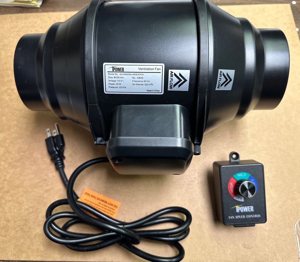 Ipower Vent Fan Model Glfanxinlineexpc4