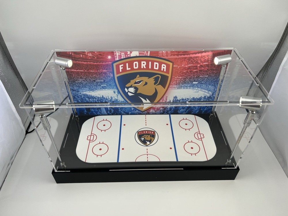 Florida Panthers Custom 2-3 Card PSA Display Case W/ LED Lights