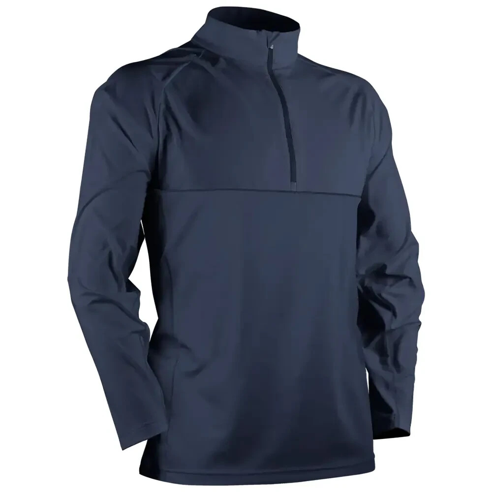 Sun Mountain Men's Second Layer LS Pullover - Navy Heather Size Small