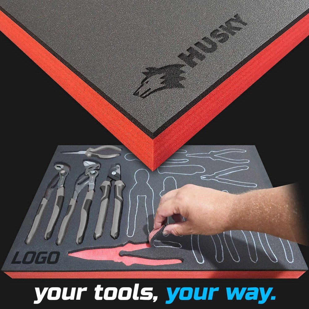 HUSKY shadow foam tool tray insert storage organizer toolbox tool kit set