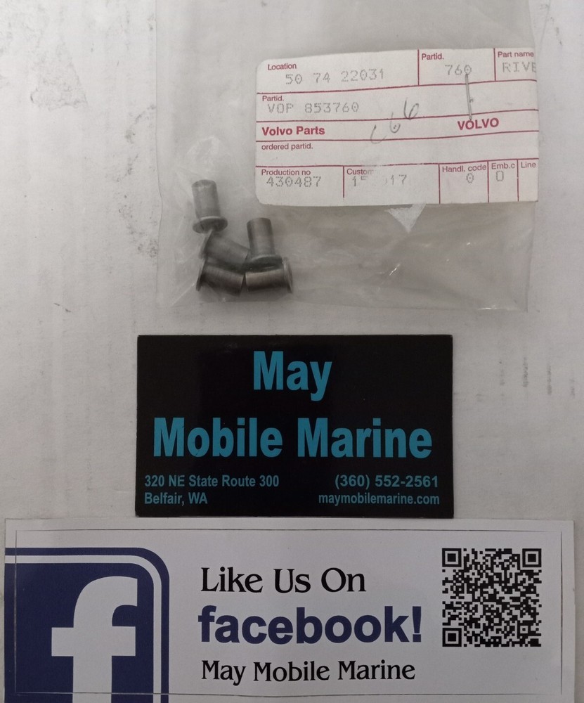 Volvo Penta 853760 Rivet Nut sold individually