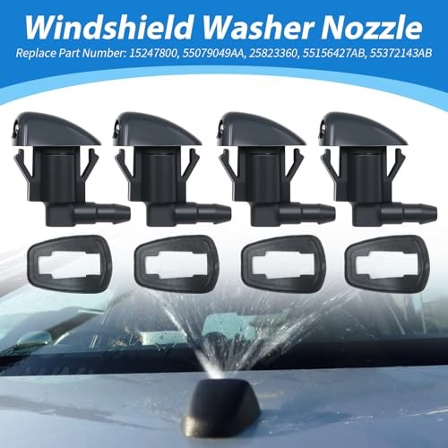 4Pcs 25823360 Windshield Washer Nozzle Front Windshield Wiper Spray Nozzle Jet