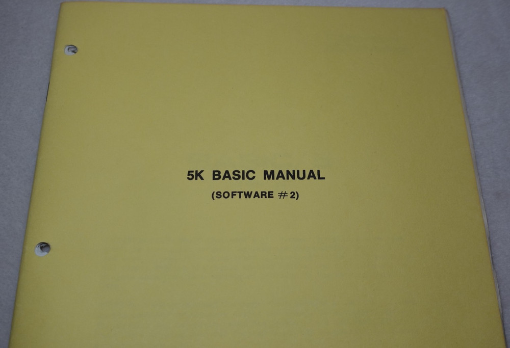 5K Basic Manual Software #2 Processor Technology 1976 Original Publication