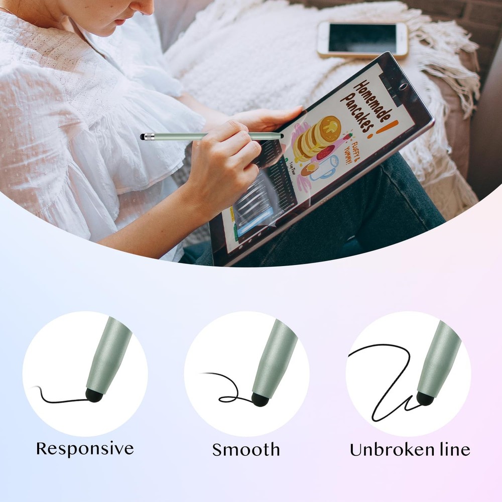 12Pcs Stylus Pen for Touchscreen, 2-in-1 High Precision & Sensitivity Stylus ...