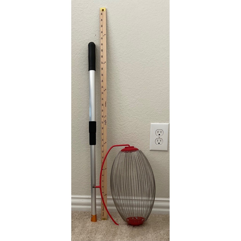 Rolling Nut Gatherer Harvester Tool with Telescopic Handle for Pecans Acorns