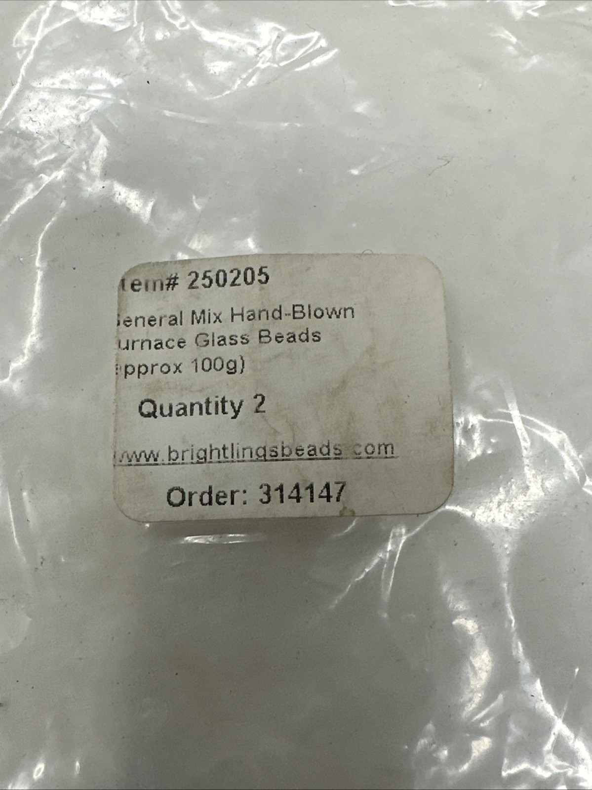 100 grams glass beads - transparent colors and shapes