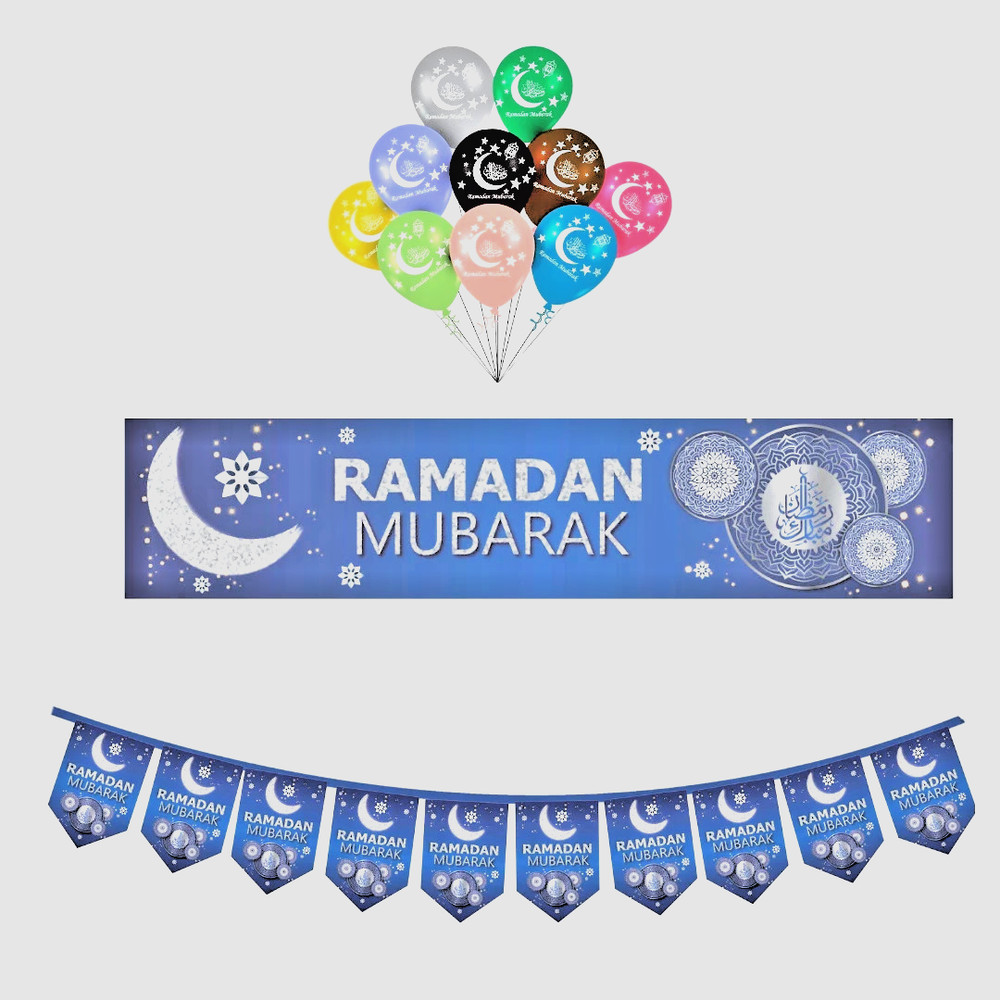 Blue & Silver Ramadan Party Decorations