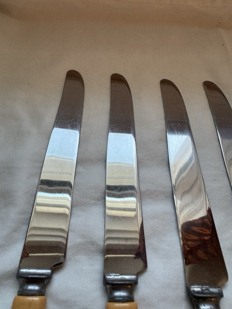 Vintage Butterscotch Bakelite Knives 6pc.