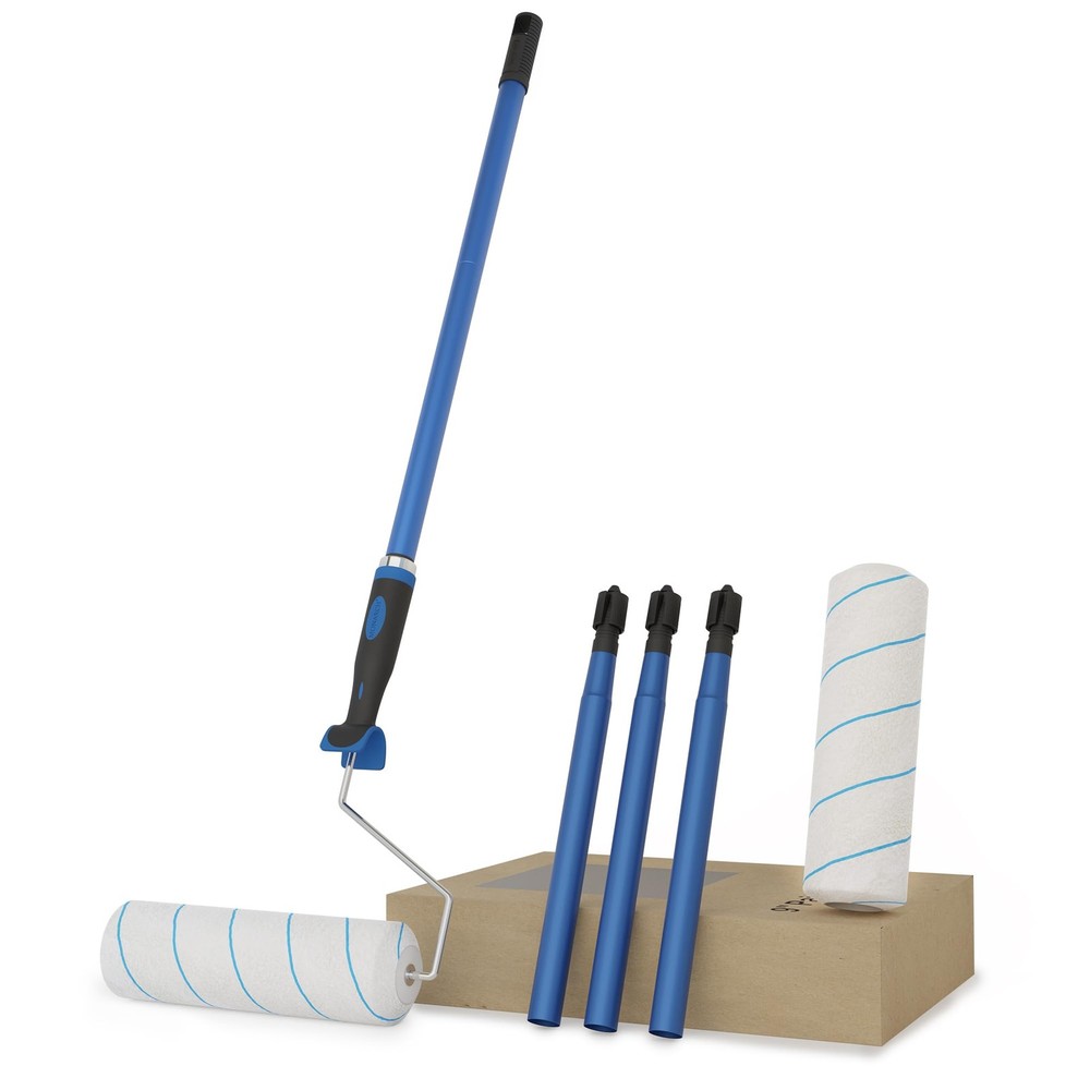 Paint Roller, 5ft Adjustable Handle Painting Rollers for Wall, 9 5 FT, Blue
