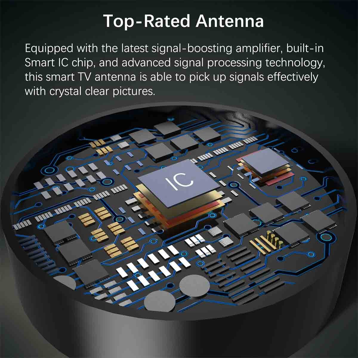 5600 Miles Digital TV Antenna 1080P 4K Waterproof HDTV Amplified Outdoor Indoor