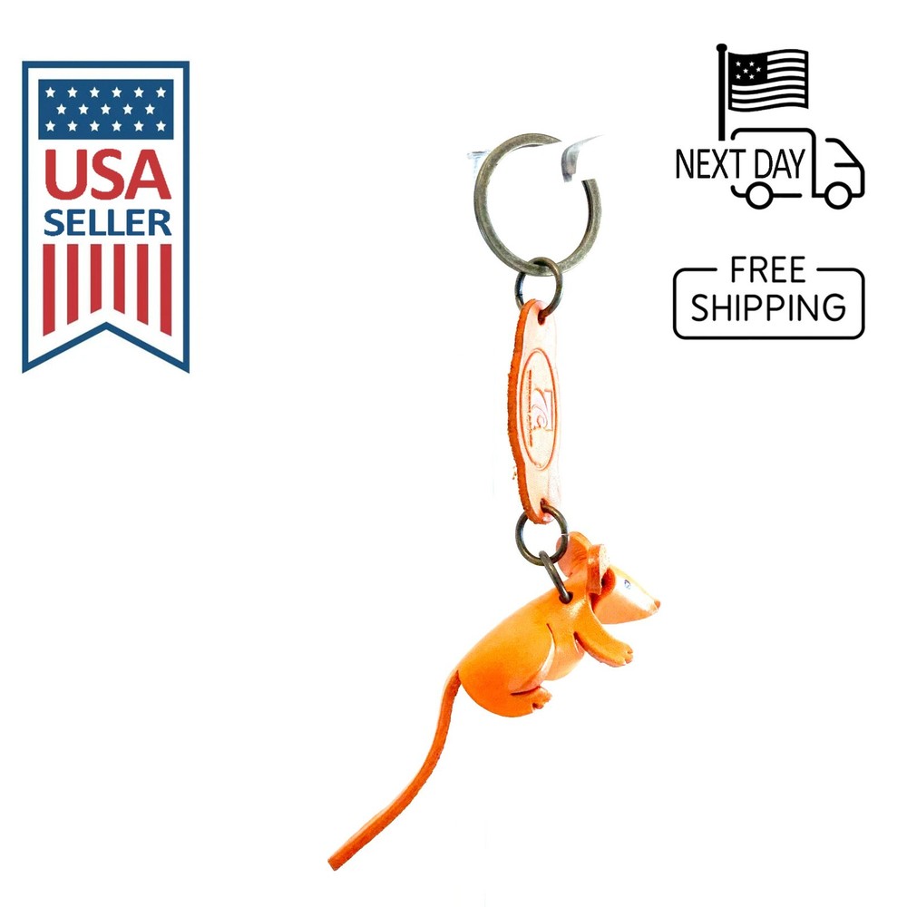 Mouse Handmade Leather Keyring