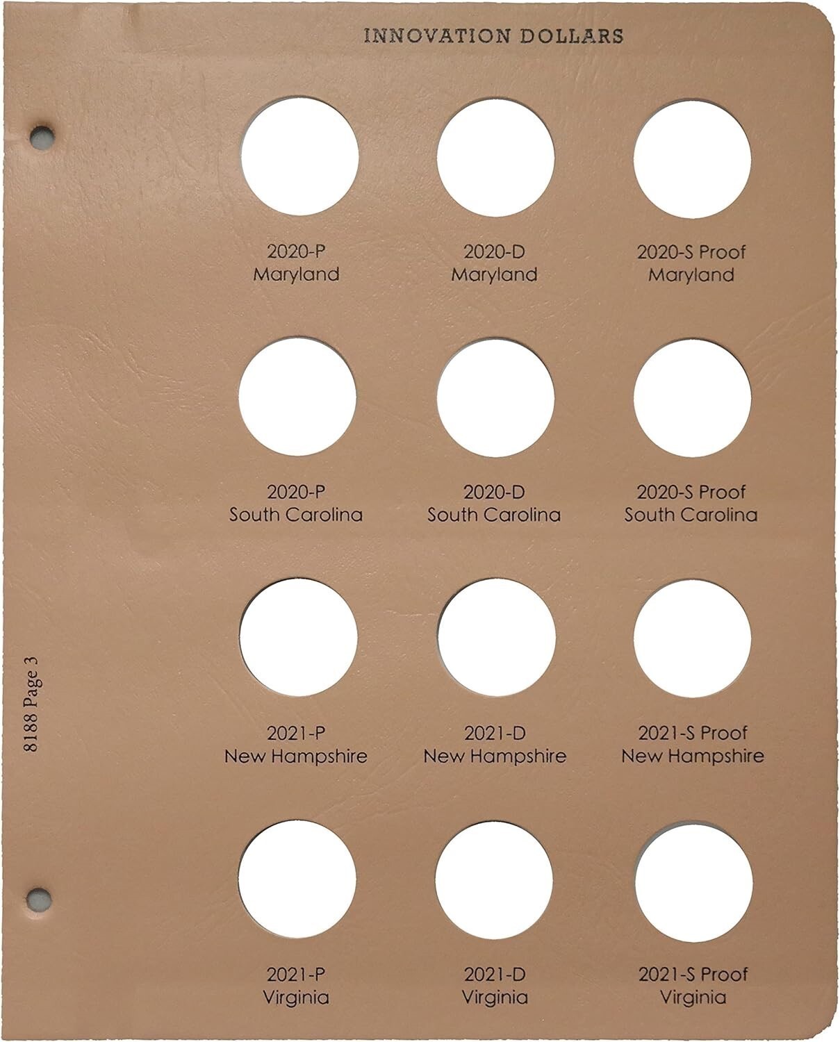 New Dansco Album For Innovation Dollar Coins w Proofs 2018-2024 8188 Archival